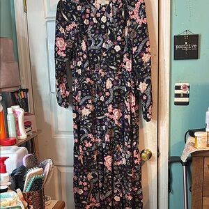 The Loft Size XL Floral Long Sleeve Dress